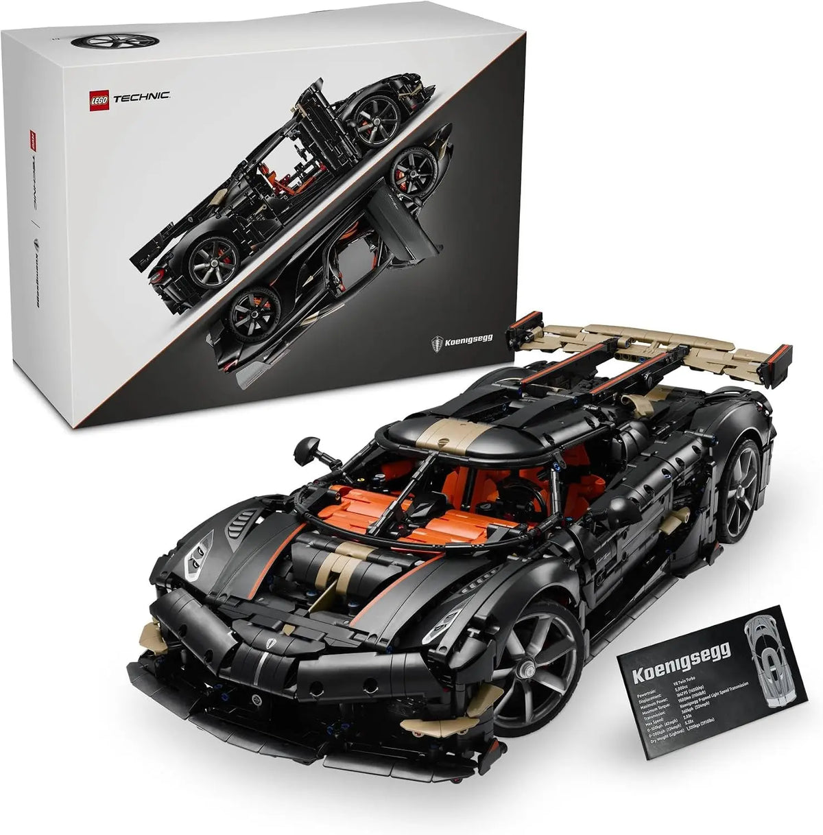 Jeu de construction LEGO Technic 42232 – Megacar Sadair's Spear de Koenigsegg | 4 104 pièces | Set adulte 18+ LEGO