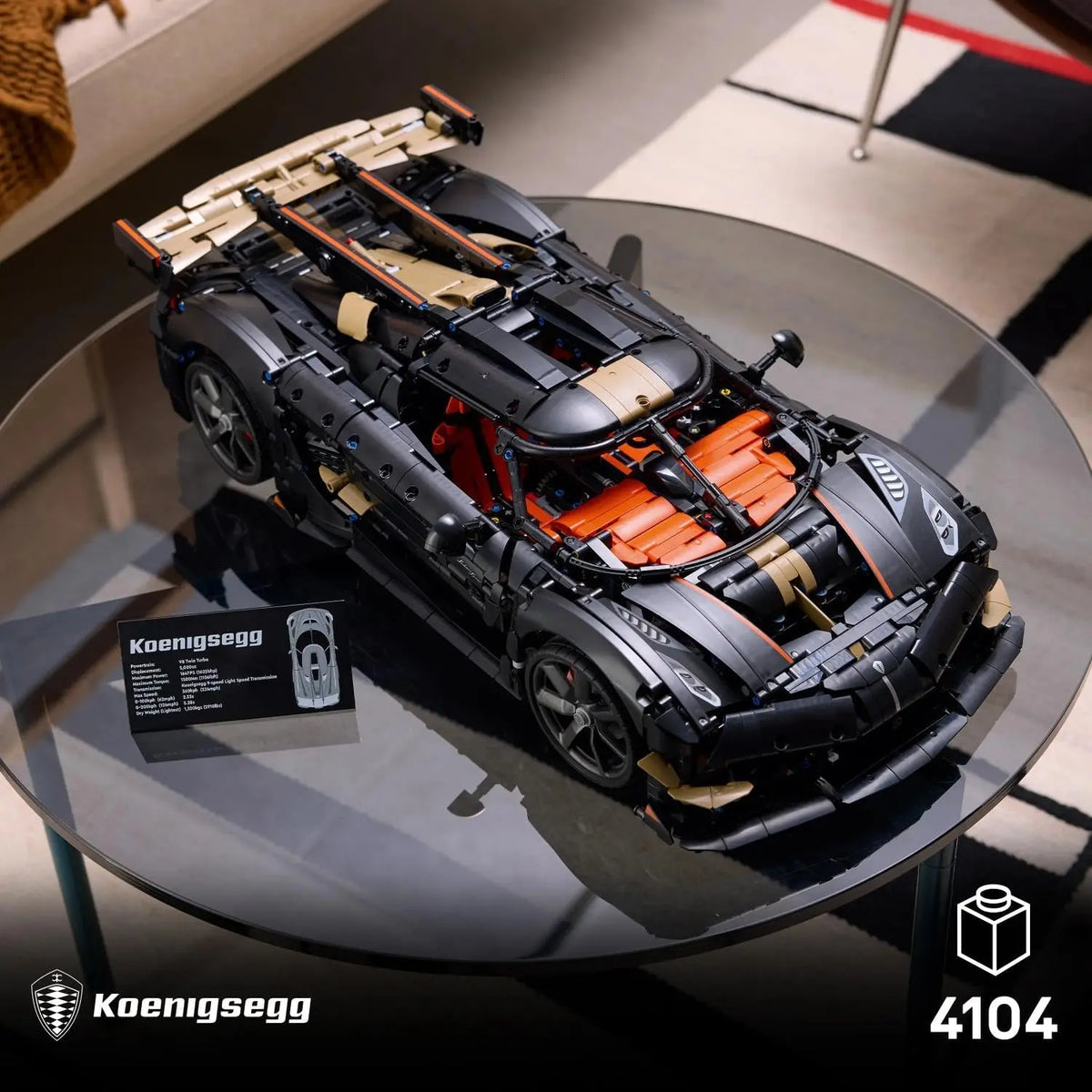 Jeu de construction LEGO Technic 42232 – Megacar Sadair's Spear de Koenigsegg | 4 104 pièces | Set adulte 18+ LEGO