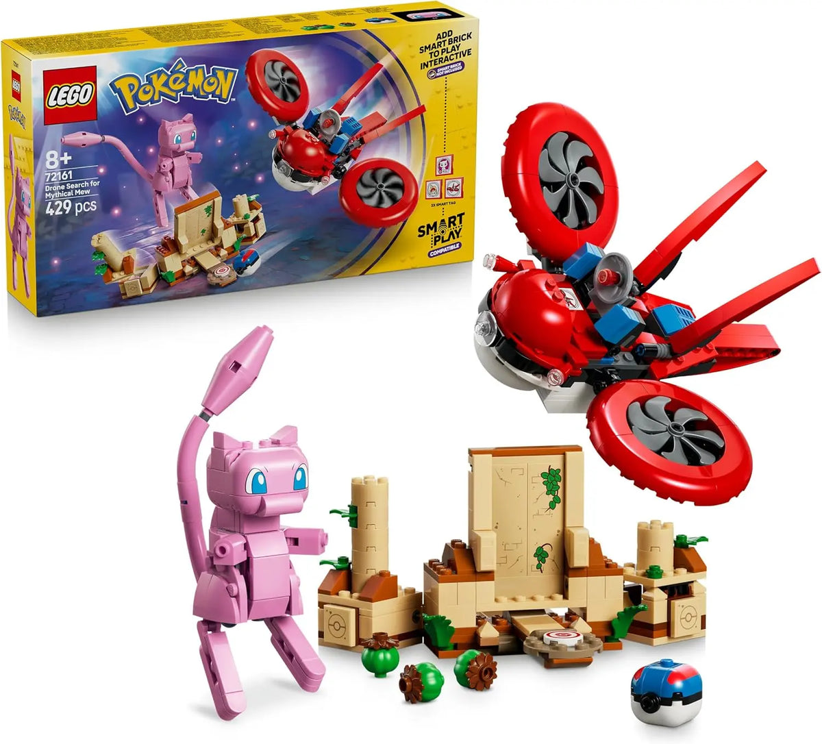 LEGO LEGO® POKEMON 72161 - SMART PLAY™ - Recherche de Mew Fabuleux en Drone LEGO
