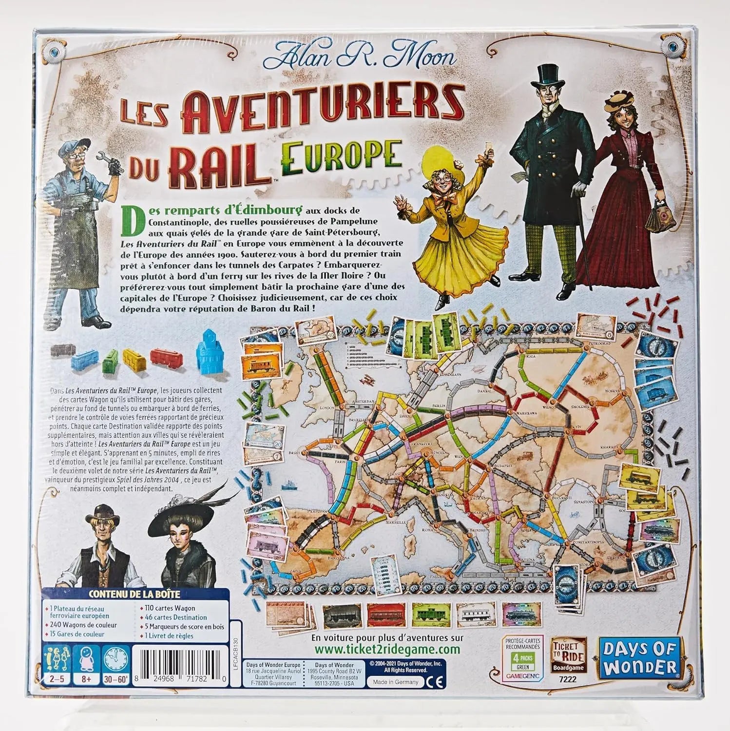 Jeu de société Les Aventuriers du Rail Europe – Jeu de Société Stratégie | 2-5 Joueurs | Dès 8 Ans Days of Wonder