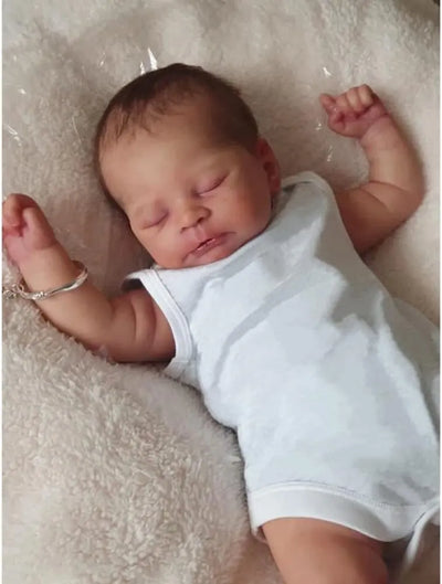 bébé réaliste Lonian Poupée 20 Pouces 50cm Bebe Reborn Souple Silicone Réaliste Vinyle Baby Doll Filles Garçons Nouveau-né Bébé Dormant Babies (Blanc) amazon