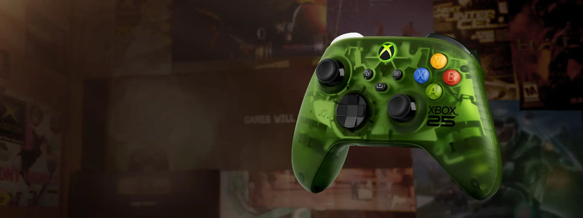Manettes de jeu Manette sans fil Xbox X25 Édition Spéciale – Vert OG translucide Microsoft