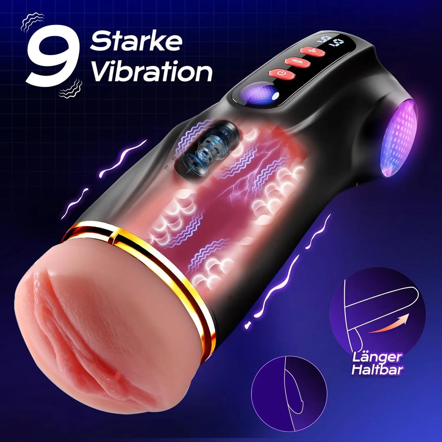 Masturbateur Automatique Homme – 3 Inserts + 9 Vibrations + 9 Succion + App Connectée TEKIN.STORE votre plateforme généraliste