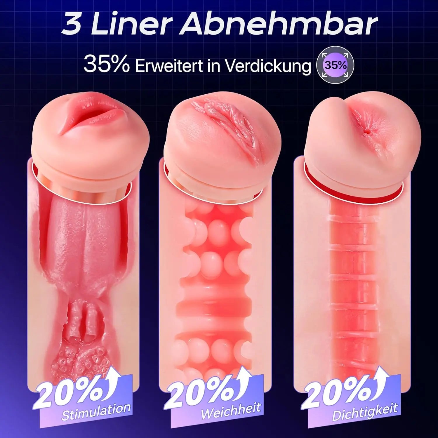 Masturbateur Automatique Homme – 3 Inserts + 9 Vibrations + 9 Succion + App Connectée TEKIN.STORE votre plateforme généraliste