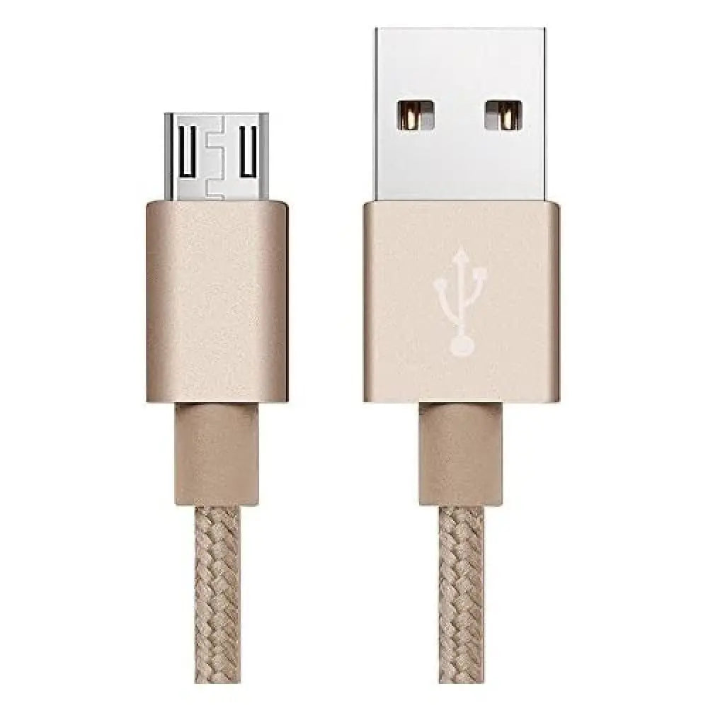 Cable Câble Metal Nylon Renforcé Chargeur USB/Micro USB Longueur 2m Couleur  Compatible Samsung LG Sony Wiko Blackberry Motorola TECIN-PRINCIPALE