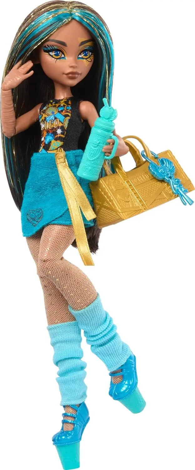 jouet Monster High Coffret Monstrueux Secrets Cleo De Nile avec poupée Cleo de Nile Énigmes Horribles, dressing et plus de 19 surprises Monster High
