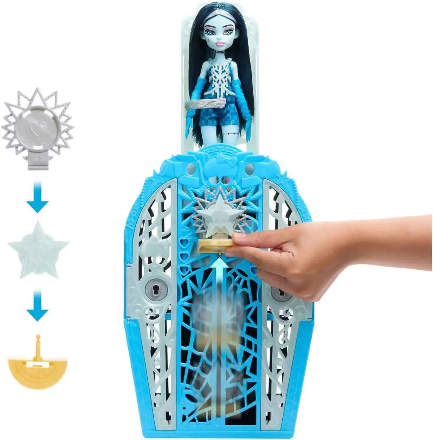 Jouets & Jeux Monster High Monstrueux Secrets Frankie Stein Coffret Énigmes à Hauntlywood avec poupée, Dressing et Plus de 19 Surprises Glamour, Dont des vêtements pour poupée, JBG81 Mattel