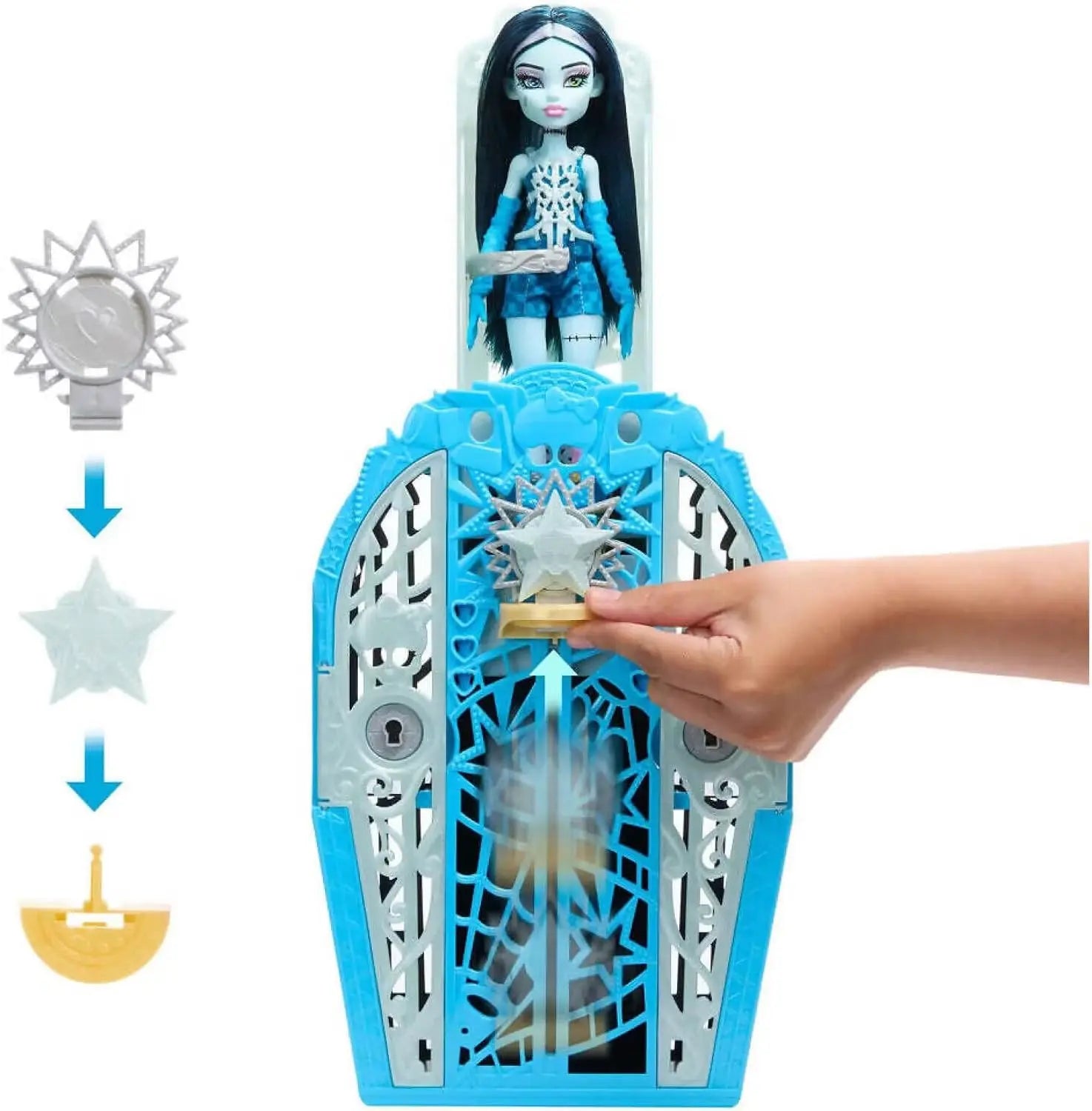 Jouets & Jeux Monster High Monstrueux Secrets Frankie Stein Coffret Énigmes à Hauntlywood avec poupée, Dressing et Plus de 19 Surprises Glamour, Dont des vêtements pour poupée, JBG81 Mattel