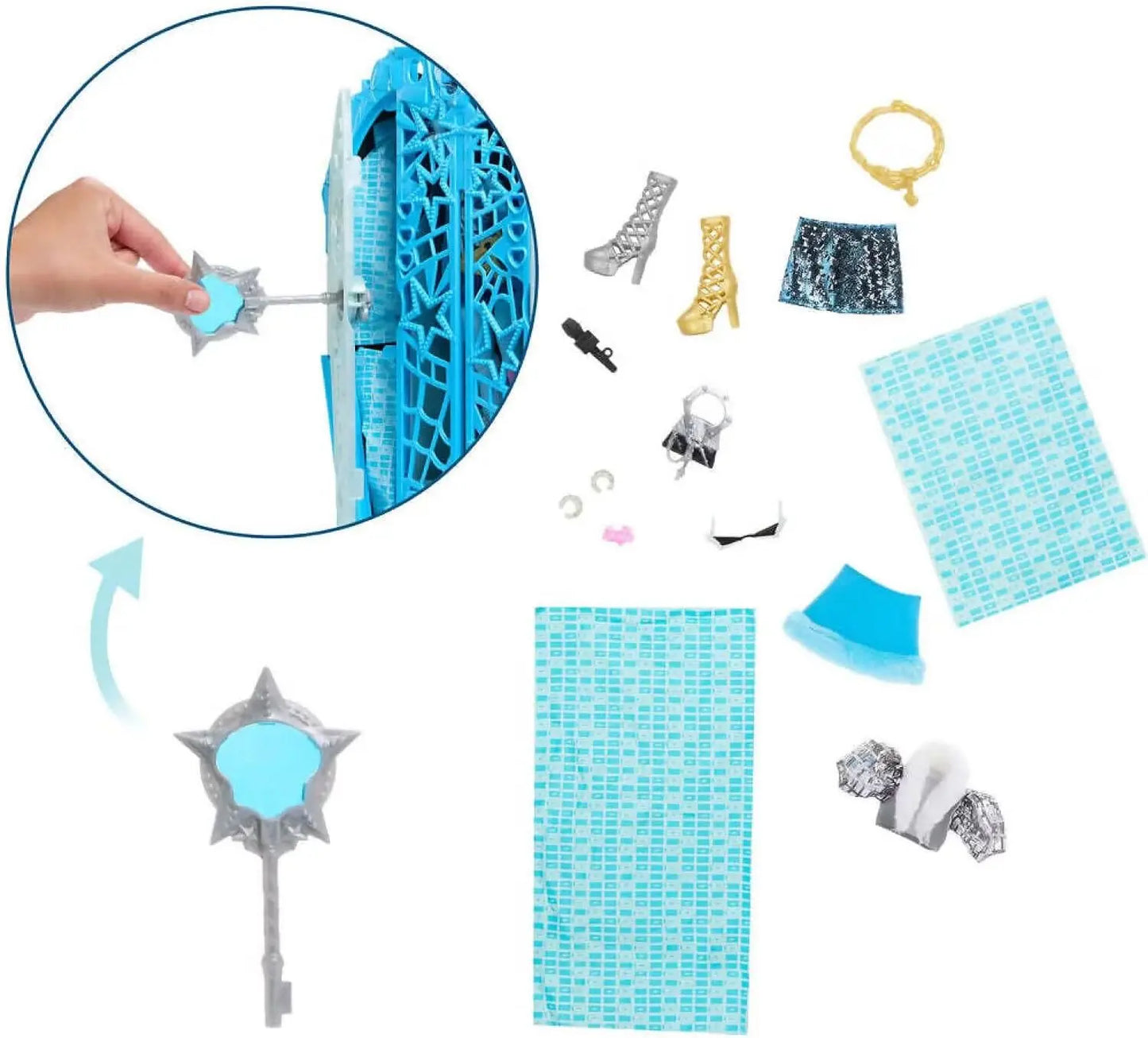 Jouets & Jeux Monster High Monstrueux Secrets Frankie Stein Coffret Énigmes à Hauntlywood avec poupée, Dressing et Plus de 19 Surprises Glamour, Dont des vêtements pour poupée, JBG81 Mattel