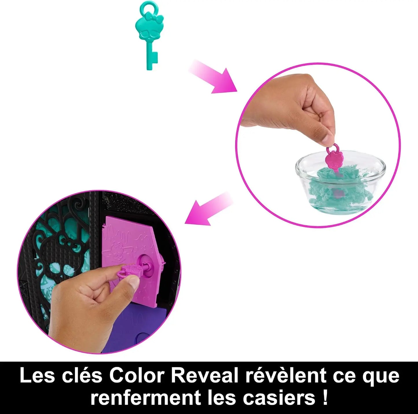 Monster High - Clés Color Reveal à plonger dans l’eau pour révéler les surprises