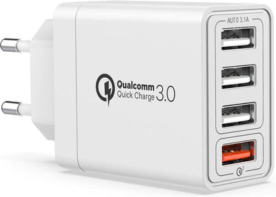 Chargeurs de batteries YEONPHOM Chargeur Mural Rapide USB 3.0 30W/6A 4 Ports, Adaptateur Prise Secteur Multiple Universel pour iPhone 12/11/XR/XS/X,Samsung Galaxy S21/S20/S10/S9/Note,Xiaomi amazon