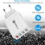 Chargeurs de batteries YEONPHOM Chargeur Mural Rapide USB 3.0 30W/6A 4 Ports, Adaptateur Prise Secteur Multiple Universel pour iPhone 12/11/XR/XS/X,Samsung Galaxy S21/S20/S10/S9/Note,Xiaomi amazon