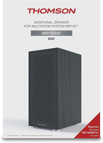 Pack Deux Enceintes Sans fil Thomson Multiroom MR100 Noir Tecin.fr