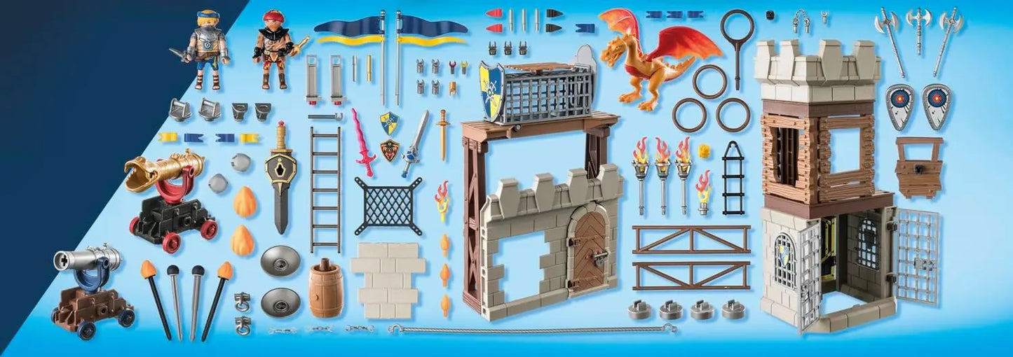 playmobill Playmobil 71298 Tournoi des Chevaliers Novelmore - avec Deux Personnages, Un Dragon, Deux tourelles, des cibles et des Accessoires - Chevalier - Histoire & Imaginaire - Dès 4 Ans playmobil