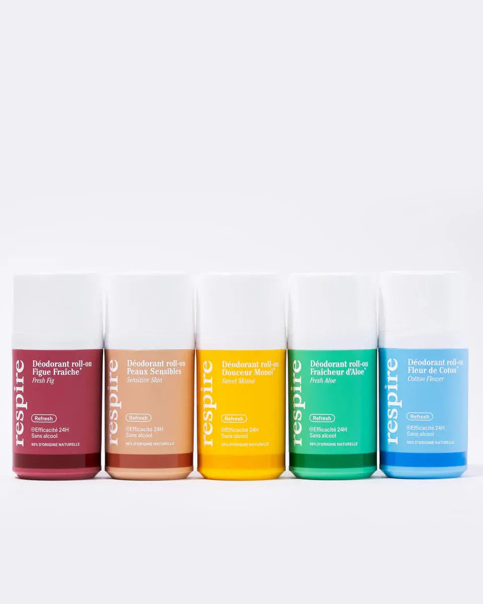 Déodorant RESPIRE ECO-RECHARGE DEODORANT NATUREL Recharge Déodorant roll-on Douceur Monoï Respire