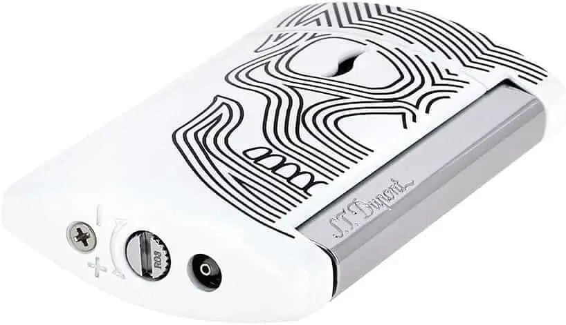 briquet S.t. Dupont D-010512 Briquet Minijet Tête de mort Blanc S.T. Dupont