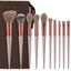 jeux SJBAUTYO 13 Pièces Pinceaux Maquillages Professionnel Set,lot pinceau maquillage, de Pinceaux Maquillage Cosmétique Pinceaux Kit pour Ombre à Paupières,brun iello