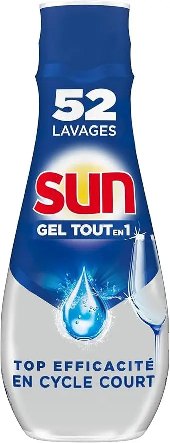 Entretien & Nettoyage SUN Gel lave-vaisselle tout-en-1 brillance cristal 52 lavages SUN
