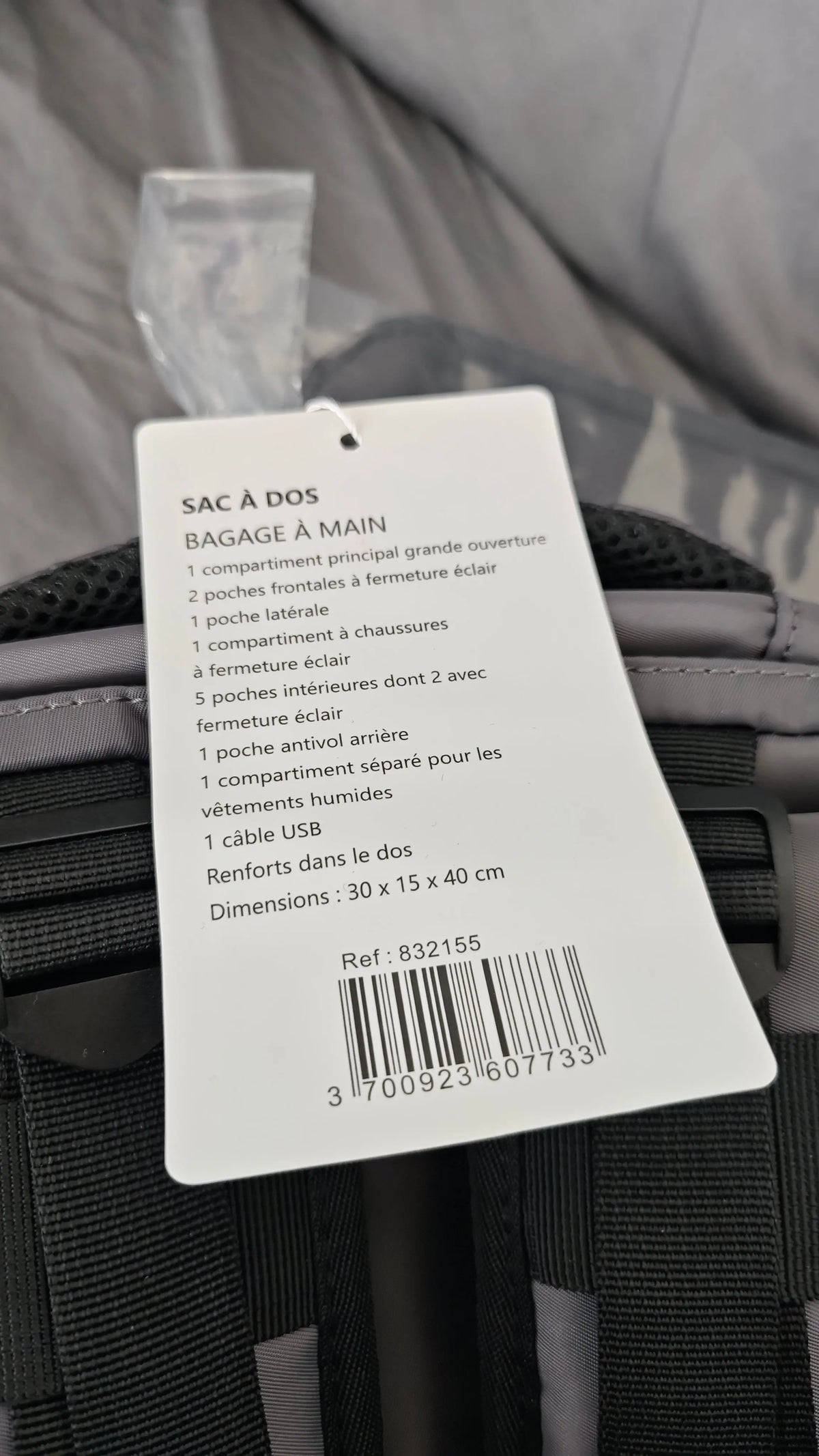 Sac de voyage Sac à Dos Cabine 40x30x15 cm – Antivol – USB Intégré – Compartiment Chaussures & Humide – Voyage Pro Sans marque