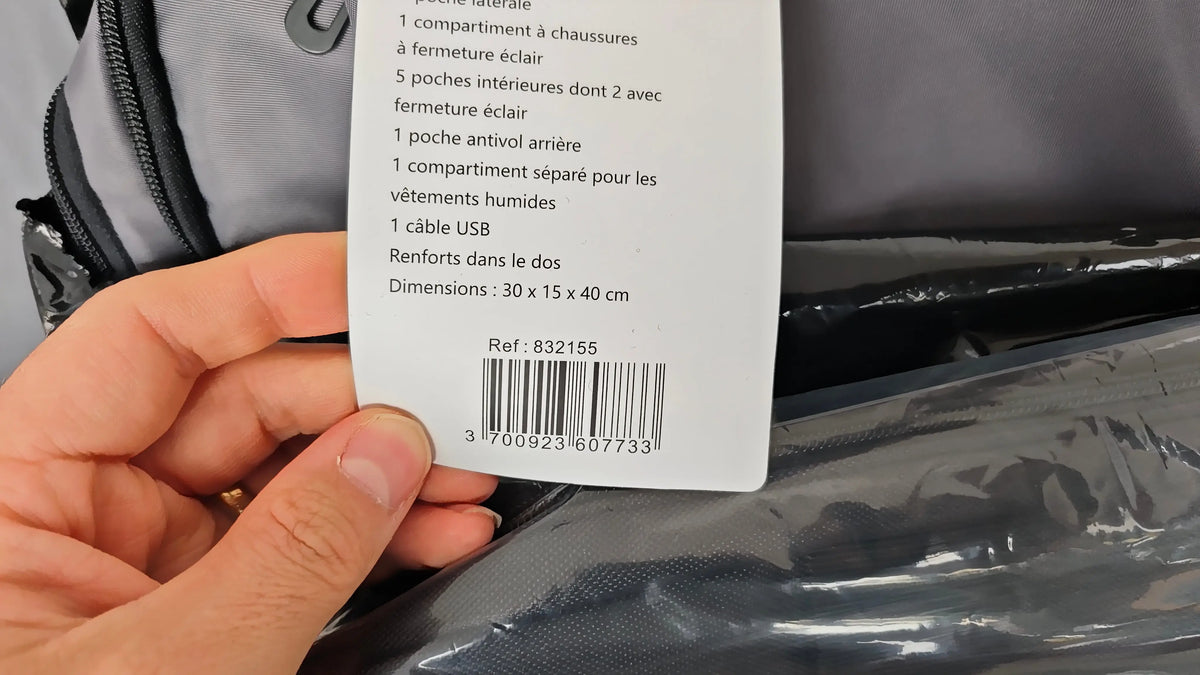Sac de voyage Sac à Dos Cabine 40x30x15 cm – Antivol – USB Intégré – Compartiment Chaussures & Humide – Voyage Pro Sans marque