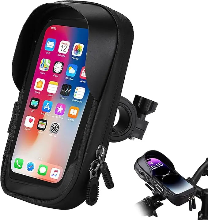 Accessoires Vélo Sacoche de Guidon Vélo avec Support Téléphone Rotation 360° - Écran Tactile 4.7-6.8 Pouces TEKIN.STORE