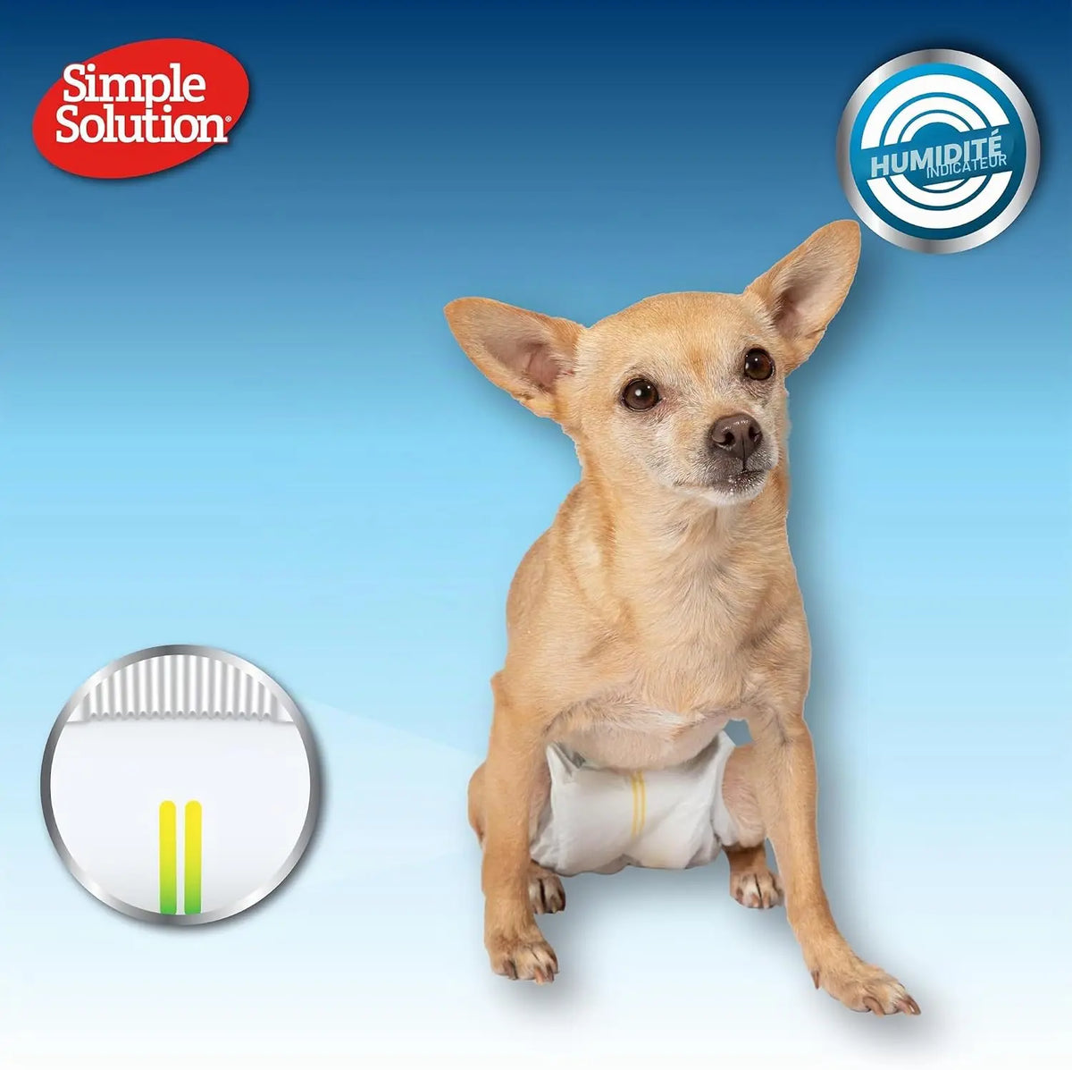 Hygiène chien Simple Solution Couches Enveloppantes Jetables pour Chien Mâle – Small – Paquet de 12 Simple Solution