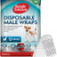 Hygiène chien Simple Solution Couches Enveloppantes Jetables pour Chien Mâle – Small – Paquet de 12 Simple Solution