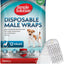 Simple Solution Disposable Male Wraps Small paquet de 12 couches enveloppantes jetables pour chien mâle