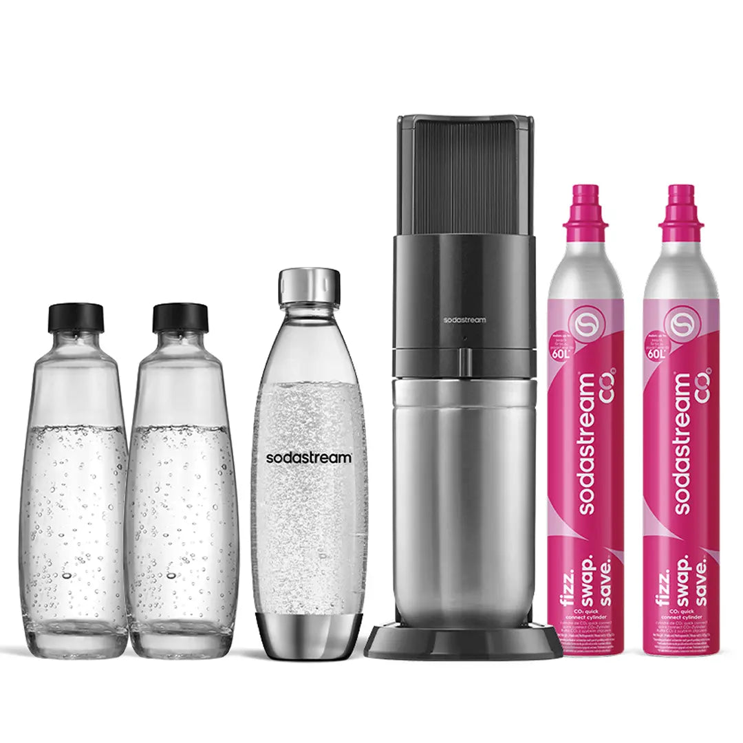 SodaStream Duo Noire – Pack 1 Carafe Verre 1L + 1 Bouteille 1L – Reconditionnée Garantie 2 ans TEKIN.STORE votre plateforme généraliste