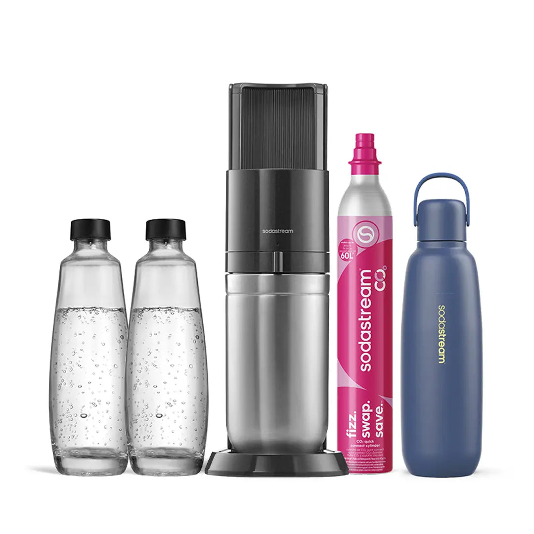 SodaStream Duo Noire – Pack 1 Carafe Verre 1L + 1 Bouteille 1L – Reconditionnée Garantie 2 ans TEKIN.STORE votre plateforme généraliste