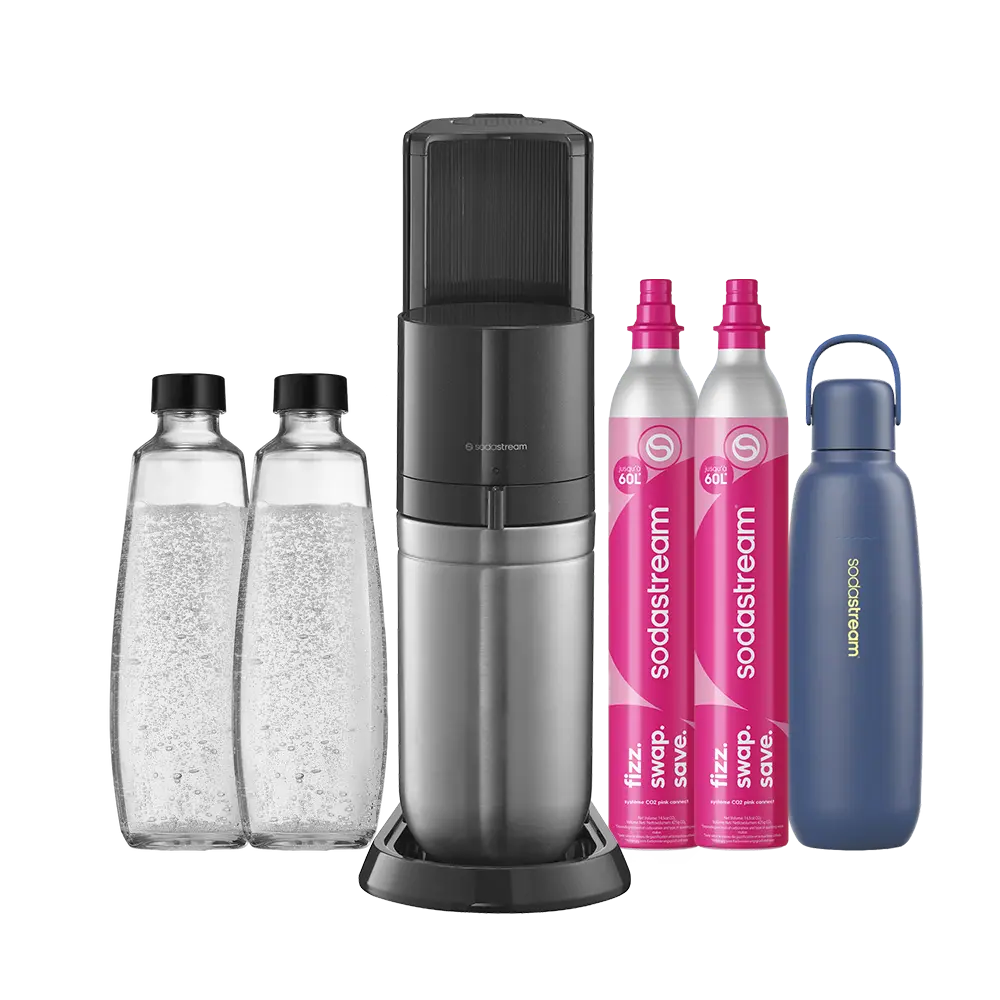 SodaStream Duo Noire – Pack 1 Carafe Verre 1L + 1 Bouteille 1L – Reconditionnée Garantie 2 ans TEKIN.STORE votre plateforme généraliste