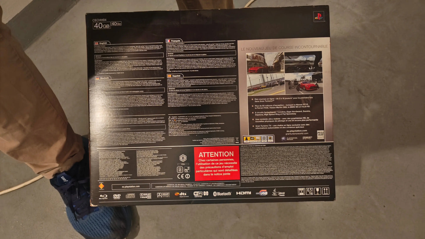 Console de jeux Sony PlayStation 3 Console 40 Go – PS3 0711719952657 Pack 40 Go + Gran Turismo 5 Prologue Sony