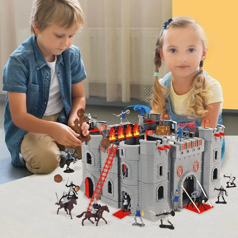 coffret Starlux Château Fort chevaliers et dragons Starlux