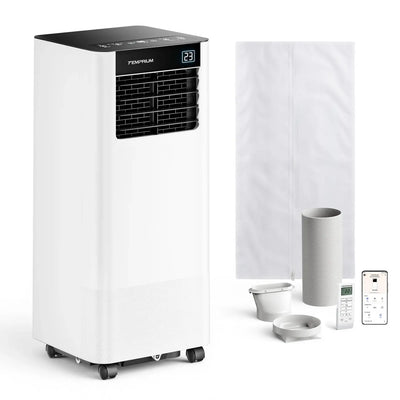 Climatiseur mobile Temprium 9000 BTU avec kit fenêtre, tuyau et télécommande