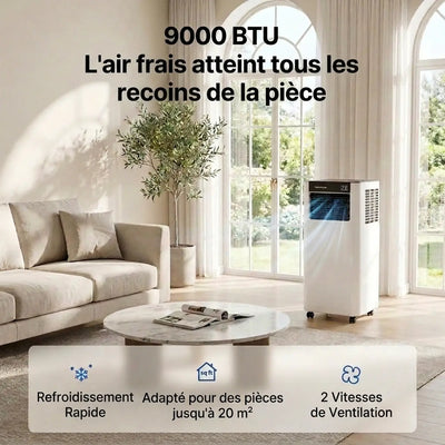 9000 BTU – Refroidissement rapide pour pièces jusqu'à 20 m²