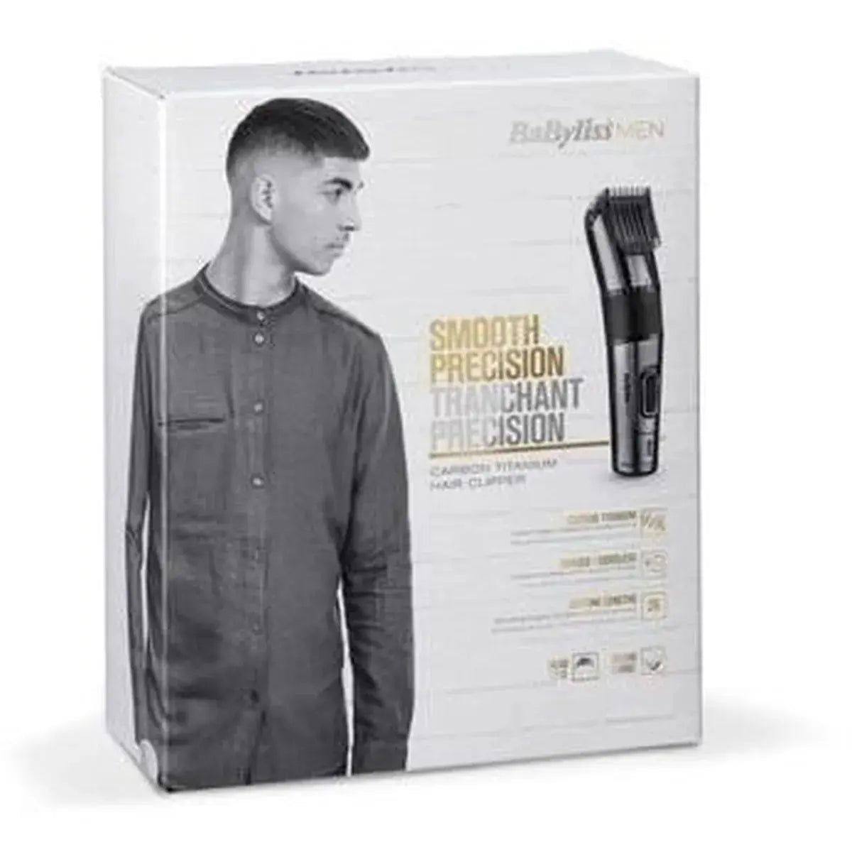 Tondeuse Cheveux - BaByliss - Sur cheveux et barbes longues, Avec ou sans fil, Lames en Carbone titane, Malette de rangement BABYLISS