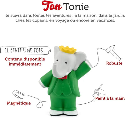 Jouets Tonies Figurine Babar - Personnage Tonie avec Histoire Audio et Chansons 4251192126917 Tonies