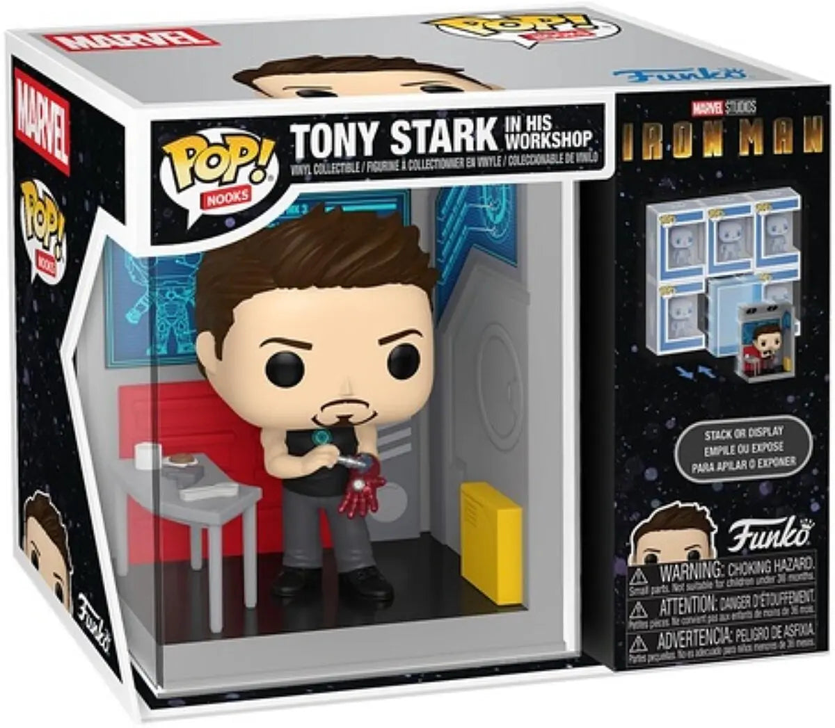 Tony Stark dans son atelier - Nook Tony Stark in his workshop - Nook Funko Pop! - Item No. 86244  889698862448 TEKIN.STORE votre plateforme généraliste