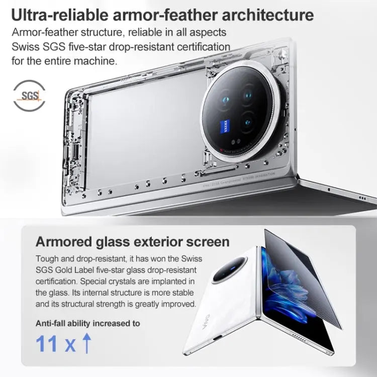 Smartphone pliable Vivo X Fold 3 – Smartphone Pliable 8,03" Snapdragon 8 Gen 2 Écran pliant AMOLED Vivo