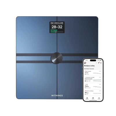 Santé et bien-être Withings Body Comp - Balance Connectée Intelligente - Analyse Corporelle Complète - Validée Cliniquement - Noire Withings