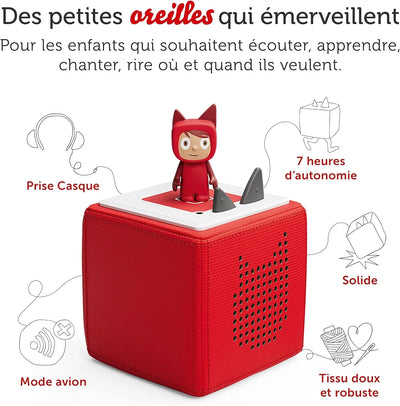 jeu enfants tonies Mon Premier Coffret Toniebox Rouge + 1 Figurine Créatif, boîte à Histoire & Musique pour Enfant 3-7 Ans tonies