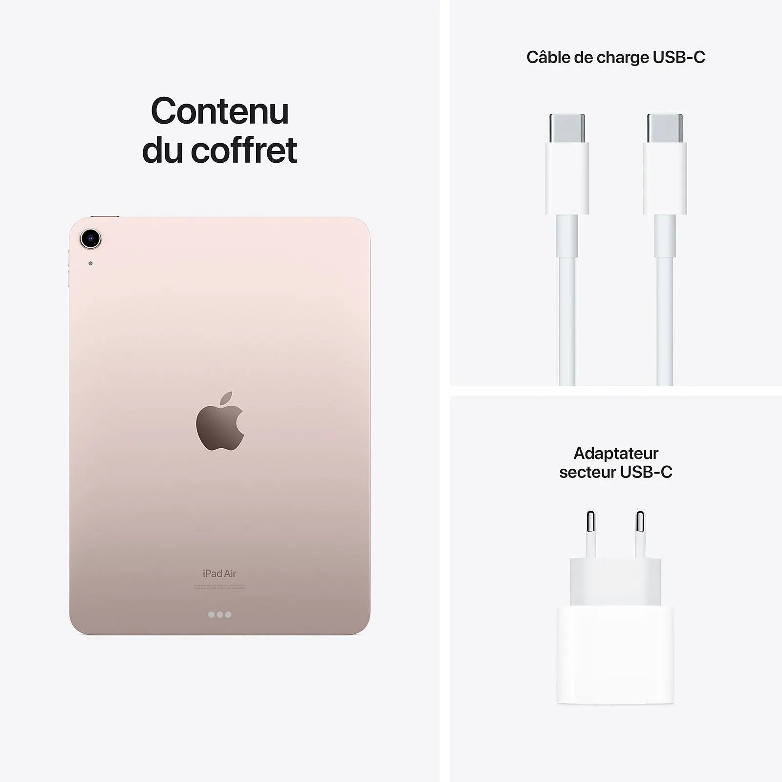 Apple iPad Air (2022) Wi-Fi 256 Go Rose MM9M3NF/A 0194252797044 APPLE