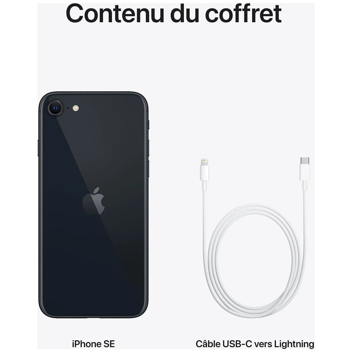 Apple iPhone SE 128 Go Minuit (2022)  MMXJ3ZD/A 194253014065 APPLE