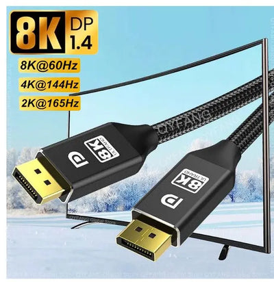 Câble DP mâle vers mâle, 1.5 M, display port mâle vers mâle, pour moniteur PC, câble DP 1.4 vers DP, 8K, 4K, 144Hz, 165Hz Hama
