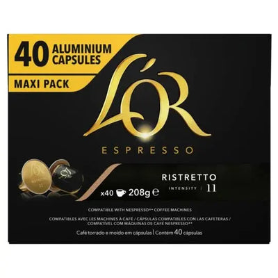 Café capsules Compatibles Nespresso ristretto intensité 11 L'OR ESPRESSO Finish