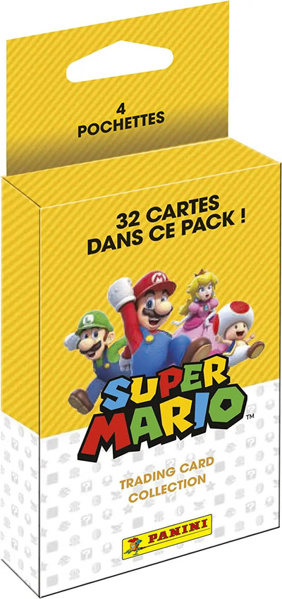 Carte panini - super mario - trading cards blister 4 pochettes panini