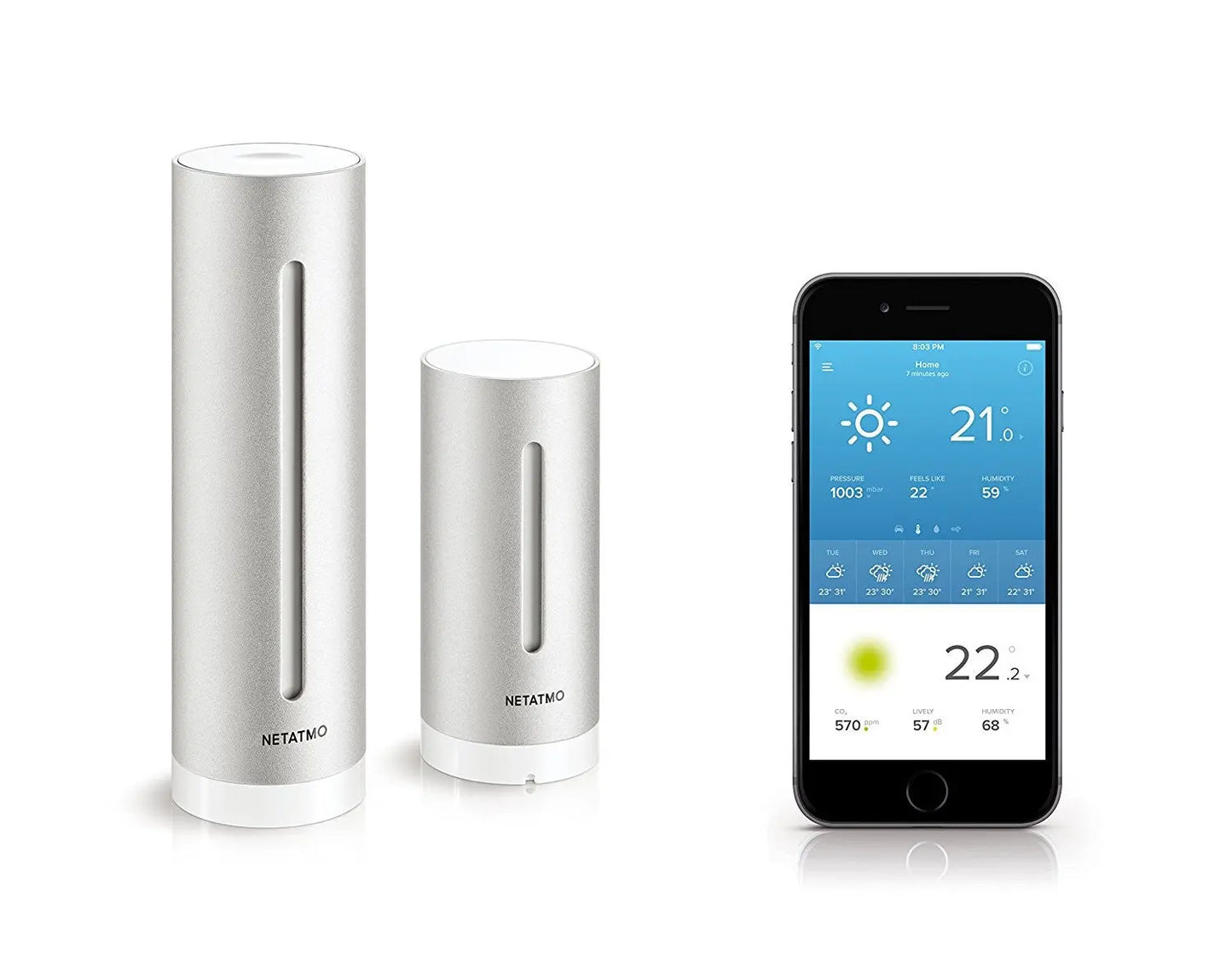 Confort pour la maison Netatmo Station Météo intérieur/extérieur - iPhone/Android Netatmo