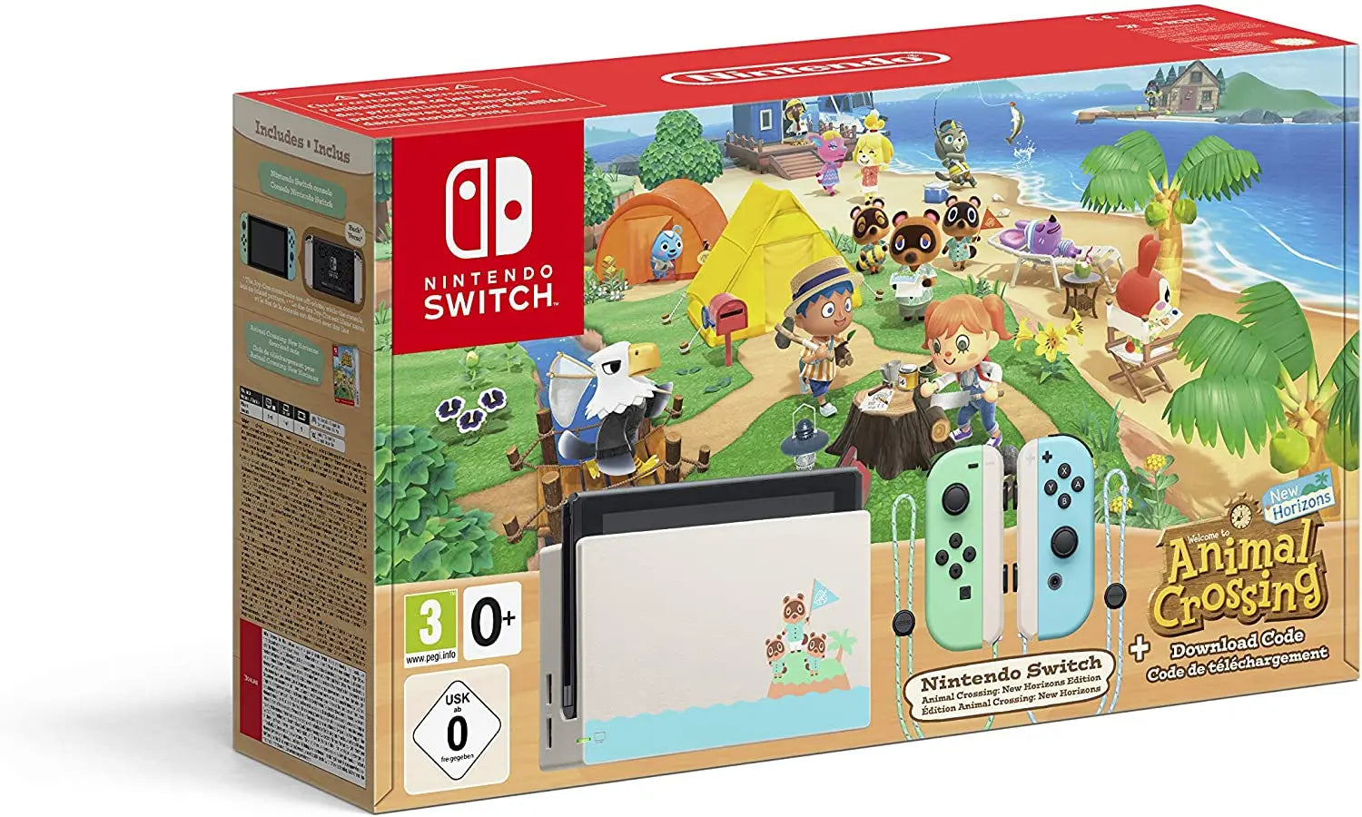 Console Nintendo Switch Animal Crossing : New Horizons Edition + animal crossing jeux  0045496453152 Tecin.fr