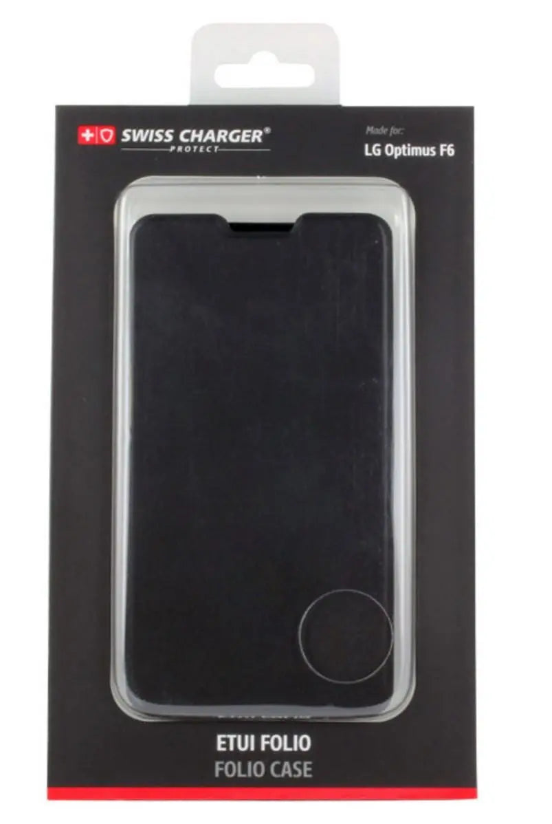 ETUI FOLIO NOIR POUR LG OPTIMUS F6 SCP41161  4897022976675 swiss charger