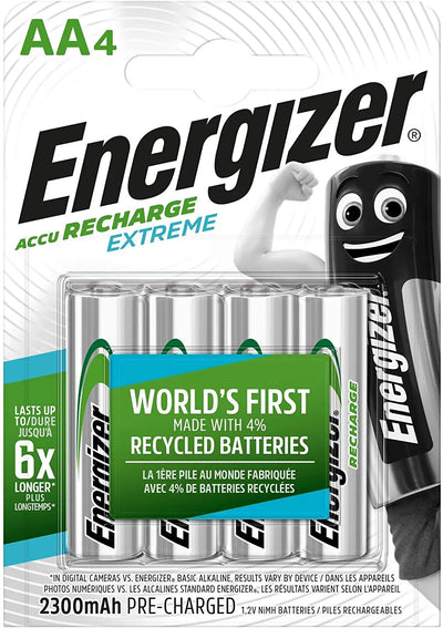 Energizer Accu Recharge Extreme AA  (par 4) piles longue durée 7638900416893 Energizer